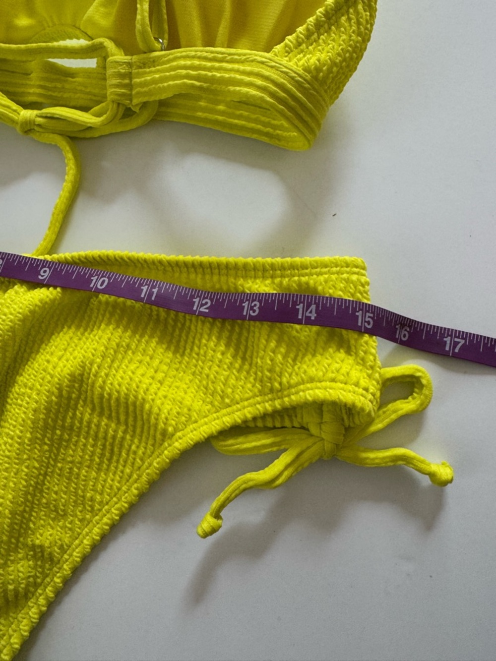 Hurley Yellow Ribbed Bikini Set - Picture 2 of 6